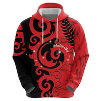 New Zealand Matariki Zip Hoodie Maori New Year Koru Pattern