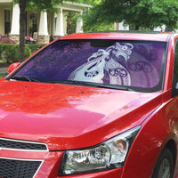 New Zealand Matariki Auto Sun Shade Maori Manaia Galaxy Silver Fern Purple Color LT22 - Polynesian Pride