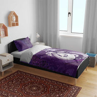 New Zealand Matariki Bedding Set Maori Manaia Galaxy Silver Fern Purple Color LT22 - Polynesian Pride
