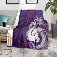 New Zealand Matariki Blanket Maori Manaia Galaxy Silver Fern Purple Color LT22 - Polynesian Pride