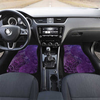 New Zealand Matariki Car Mats Maori Manaia Galaxy Silver Fern Purple Color LT22 Set 2pcs - Front Purple - Polynesian Pride