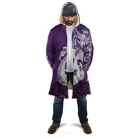 New Zealand Matariki Cloak Maori Manaia Galaxy Silver Fern Purple Color LT22 - Polynesian Pride