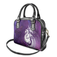New Zealand Matariki Shoulder Handbag Maori Manaia Galaxy Silver Fern Purple Color LT22 - Polynesian Pride