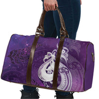 New Zealand Matariki Travel Bag Maori Manaia Galaxy Silver Fern Purple Color LT22 - Polynesian Pride