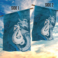 New Zealand Matariki Garden Flag Maori Manaia Galaxy Silver Fern Blue Color LT22 - Polynesian Pride