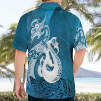 New Zealand Matariki Hawaiian Shirt Maori Manaia Galaxy Silver Fern Blue Color LT22 - Polynesian Pride