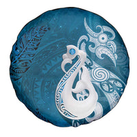 New Zealand Matariki Spare Tire Cover Maori Manaia Galaxy Silver Fern Blue Color LT22 - Polynesian Pride