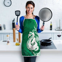 New Zealand Matariki Apron Maori Manaia Galaxy Silver Fern Green Color LT22 - Polynesian Pride