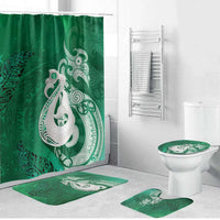 New Zealand Matariki Bathroom Set Maori Manaia Galaxy Silver Fern Green Color LT22 Bathroom Set (4 pcs) Green - Polynesian Pride