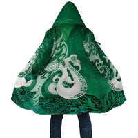 New Zealand Matariki Cloak Maori Manaia Galaxy Silver Fern Green Color LT22 Unisex Green - Polynesian Pride