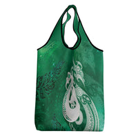 New Zealand Matariki Grocery Bag Maori Manaia Galaxy Silver Fern Green Color LT22 - Polynesian Pride
