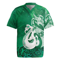New Zealand Matariki Rugby Jersey Maori Manaia Galaxy Silver Fern Green Color LT22 Green - Polynesian Pride
