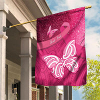New Zealand Breast Cancer Awareness Garden Flag Pink Ribbon Butterfly Maori Pattern LT22 House Flag Pink - Polynesian Pride