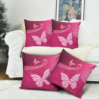 New Zealand Breast Cancer Awareness Pillow Cover Pink Ribbon Butterfly Maori Pattern LT22 - Polynesian Pride