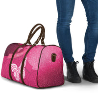 New Zealand Breast Cancer Awareness Travel Bag Pink Ribbon Butterfly Maori Pattern LT22 - Polynesian Pride