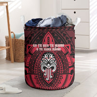 New Zealand Maori Language Week Laundry Basket Te Wiki O Te Reo Maori Hei Tiki LT22 Red - Polynesian Pride
