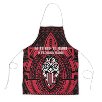 New Zealand Maori Language Week Apron Te Wiki O Te Reo Maori Hei Tiki LT22 Red - Polynesian Pride