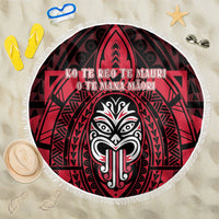 New Zealand Maori Language Week Beach Blanket Te Wiki O Te Reo Maori Hei Tiki LT22 One Size 150cm Red - Polynesian Pride
