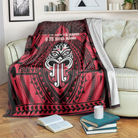 New Zealand Maori Language Week Blanket Te Wiki O Te Reo Maori Hei Tiki LT22 Red - Polynesian Pride