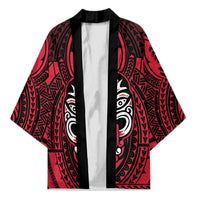 New Zealand Maori Language Week Kimono Te Wiki O Te Reo Maori Hei Tiki LT22 Unisex Red - Polynesian Pride