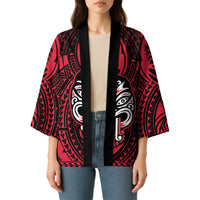 New Zealand Maori Language Week Kimono Te Wiki O Te Reo Maori Hei Tiki LT22 - Polynesian Pride