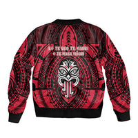New Zealand Maori Language Week Sleeve Zip Bomber Jacket Te Wiki O Te Reo Maori Hei Tiki LT22 - Polynesian Pride