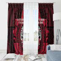 New Zealand Maori Language Week Window Curtain Te Wiki O Te Reo Maori Hei Tiki LT22 - Polynesian Pride