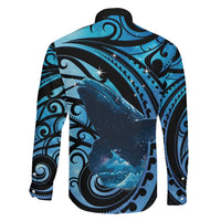New Zealand Matariki Family Matching Off Shoulder Maxi Dress and Hawaiian Shirt Maori Humpback Whale Galaxy LT22 - Polynesian Pride