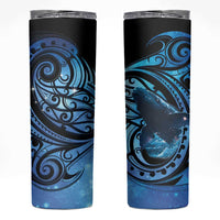 New Zealand Matariki Skinny Tumbler Maori Humpback Whale Galaxy LT22 Blue - Polynesian Pride