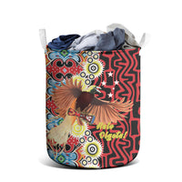 Papua New Guinea Pidgin Language Week Laundry Basket Halo Olgeta Tok Pisin Wik Bird Of Paradise Oro Batik LT22 - Polynesian Pride