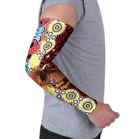 Personalised Papua New Guinea Pidgin Language Week Arm Sleeves Halo Olgeta Tok Pisin Wik Bird Of Paradise Oro Batik LT22 - Polynesian Pride