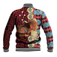 Personalised Papua New Guinea Pidgin Language Week Baseball Jacket Halo Olgeta Tok Pisin Wik Bird Of Paradise Oro Batik LT22 - Polynesian Pride