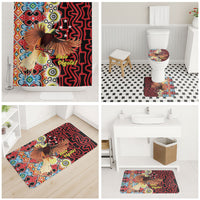 Papua New Guinea Pidgin Language Week Bathroom Set Halo Olgeta Tok Pisin Wik Bird Of Paradise Oro Batik LT22 - Polynesian Pride