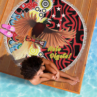 Papua New Guinea Pidgin Language Week Beach Blanket Halo Olgeta Tok Pisin Wik Bird Of Paradise Oro Batik LT22 - Polynesian Pride
