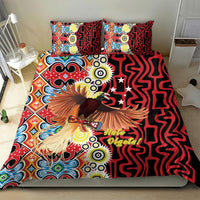 Papua New Guinea Pidgin Language Week Bedding Set Halo Olgeta Tok Pisin Wik Bird Of Paradise Oro Batik LT22 - Polynesian Pride