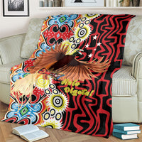 Papua New Guinea Pidgin Language Week Blanket Halo Olgeta Tok Pisin Wik Bird Of Paradise Oro Batik LT22 - Polynesian Pride