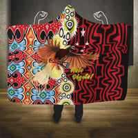 Papua New Guinea Pidgin Language Week Hooded Blanket Halo Olgeta Tok Pisin Wik Bird Of Paradise Oro Batik LT22 - Polynesian Pride