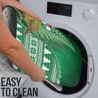 New Zealand Kakapo Christmas In July Bathroom Set Silver Fern Santa Xmas Green Color LT22 - Polynesian Pride