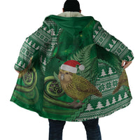 New Zealand Kakapo Christmas In July Cloak Silver Fern Santa Xmas Green Color LT22 - Polynesian Pride