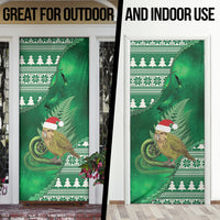 New Zealand Kakapo Christmas In July Door Cover Silver Fern Santa Xmas Green Color LT22 - Polynesian Pride