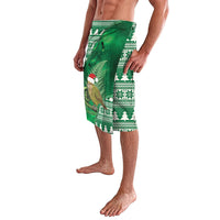 New Zealand Kakapo Christmas In July Lavalava Silver Fern Santa Xmas Green Color LT22 - Polynesian Pride