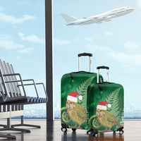 New Zealand Kakapo Christmas In July Luggage Cover Silver Fern Santa Xmas Green Color LT22 - Polynesian Pride