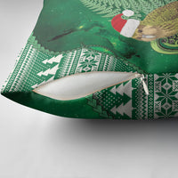 New Zealand Kakapo Christmas In July Pillow Cover Silver Fern Santa Xmas Green Color LT22 - Polynesian Pride