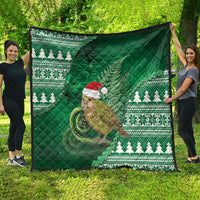 New Zealand Kakapo Christmas In July Quilt Silver Fern Santa Xmas Green Color LT22 - Polynesian Pride