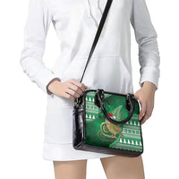 New Zealand Kakapo Christmas In July Shoulder Handbag Silver Fern Santa Xmas Green Color LT22 - Polynesian Pride