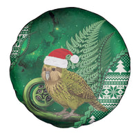 New Zealand Kakapo Christmas In July Spare Tire Cover Silver Fern Santa Xmas Green Color LT22 - Polynesian Pride