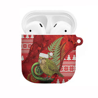New Zealand Kakapo Christmas In July AirPods Case Silver Fern Santa Xmas Red Color LT22 Red - Polynesian Pride