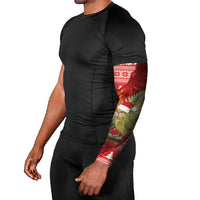 New Zealand Kakapo Christmas In July Arm Sleeves Silver Fern Santa Xmas Red Color LT22 - Polynesian Pride