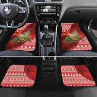 New Zealand Kakapo Christmas In July Car Mats Silver Fern Santa Xmas Red Color LT22 Set 4pcs Red - Polynesian Pride