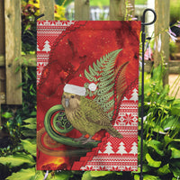 New Zealand Kakapo Christmas In July Garden Flag Silver Fern Santa Xmas Red Color